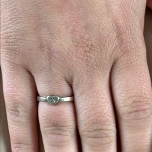 Tiffany & Co Silver & Diamond Ring Size 8